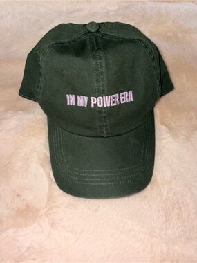 Dark Green 'In My Power Era' Embroidered Baseball Cap